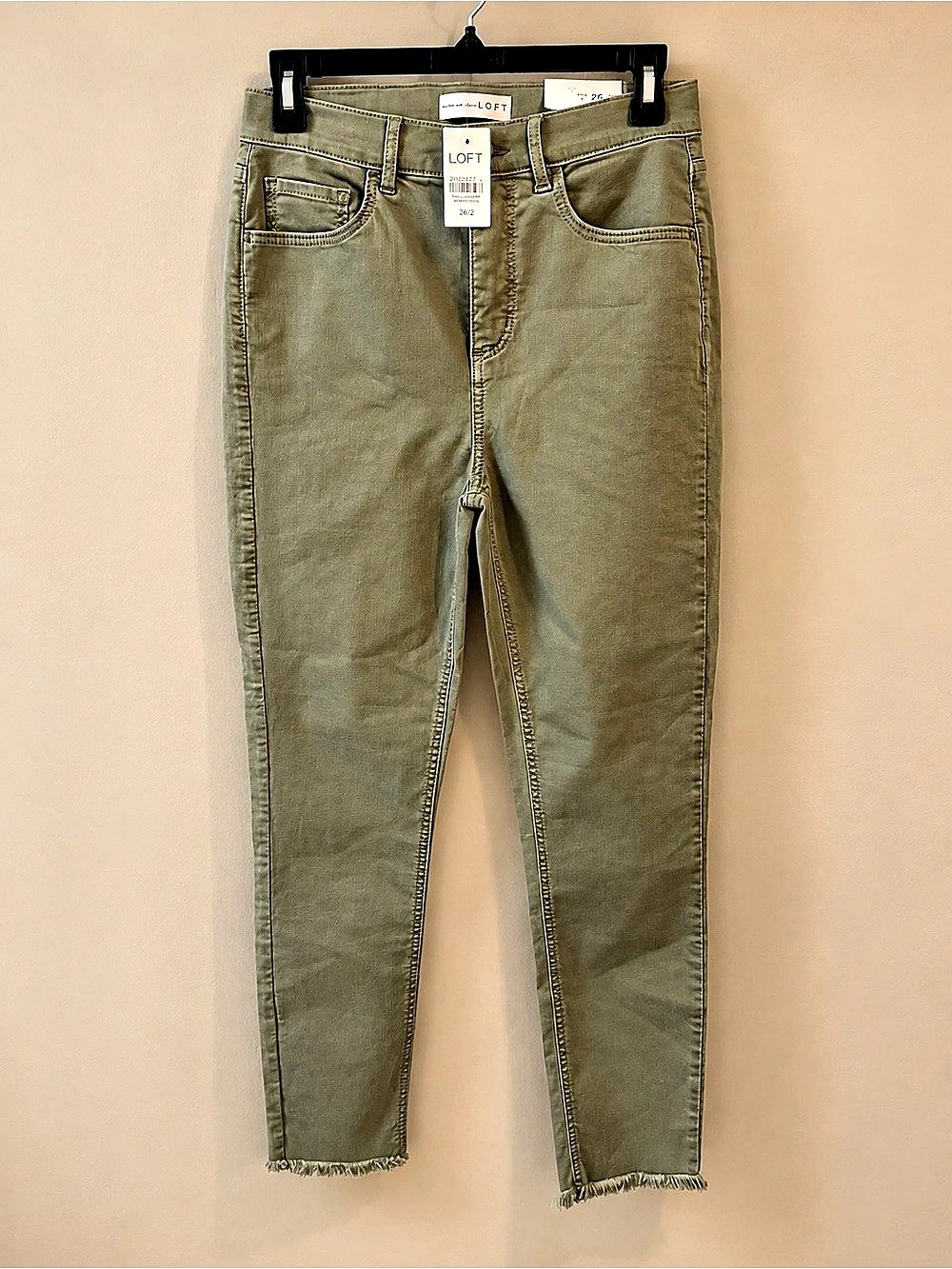 LOFT High Waist Skinny Pants Green Waist 26